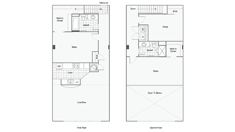 Floorplans for The Geneva - 3 beds and 2 baths  at Blue Ribbon Lofts, Milwaukee, WI